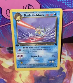 Dark Golduck 37/82 1st Edition Team Rocket Set Rare Vintage Pokemon Card LP 2000 - Image 1