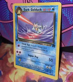 Dark Golduck 37/82 1st Edition Team Rocket Set Rare Vintage Pokemon Card LP 2000 - Image 2