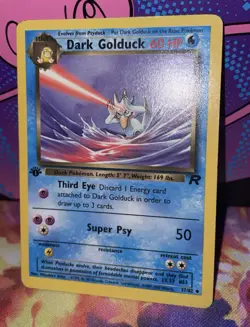 Dark Golduck 37/82 1st Edition Team Rocket Set Rare Vintage Pokemon Card LP 2000 - Image 5