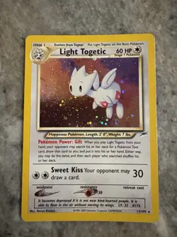 Pokemon TCG Light Togetic Neo Destiny Holo Card 15/105 - Image 1