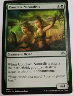 MTG Magic The Gathering Card Conclave Naturalists Creature Dryad Green Magic Ori - Image 1