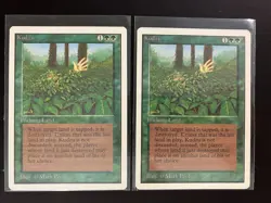 2 x KUDZU Cards Unlimited Magic the Gathering 1993 MTG Green RESERVED LIST - Image 1