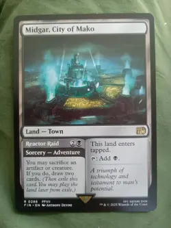 MIDGAR, CITY OF MAKO REACTOR RAID mtg NM-M Final Fantasy 1 Rare MINT!! - Image 1