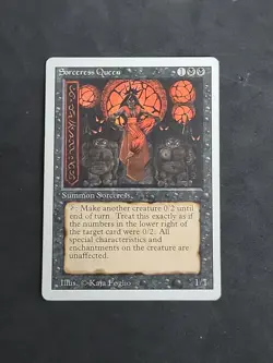 1x MTG Sorceress Queen - Revised Edition (3ED) - Magic the Gathering Played - Image 1