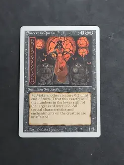 1x MTG Sorceress Queen - Revised Edition (3ED) - Magic the Gathering Played - Image 2