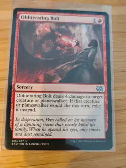 MTG Obliterating Bolt 145 The Brothers' War M/NM Free UK P&P - Image 1