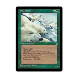 WOTC MtG Ice Age Pale Bears (R) NM - Image 1