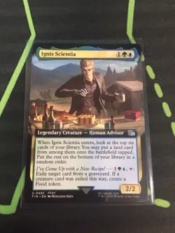 MTG Magic The Gathering Ignis Scientia FIN Ext Art Simic Final Fantasy - Image 1