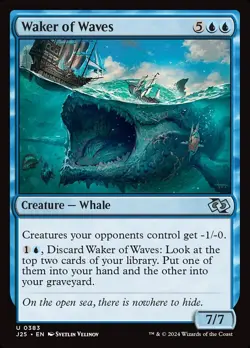 Waker of Waves 0383 Non Foil Uncommon Foundations Jumpstart MTG NM - Image 1