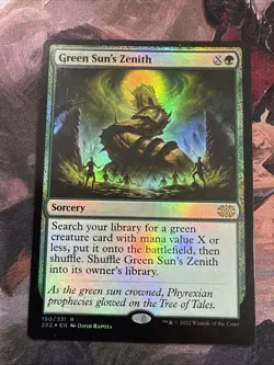 MTG Green Sun's Zenith Double Masters 2022 Foil Card (2X2) - Image 1