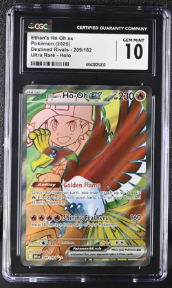 2025 Pokemon Destined Rivals Ethan's Ho-Oh ex #209 (CGC 10) - Image 1