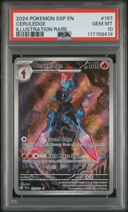 PSA 10 Ceruledge 197/191 Illustration Rare Surging Sparks Pokemon 2024 💎 - Image 1