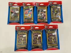 Lot Of 7 Pokemon TCG 2 Per Pack Booster Packs +Foil Cards Brand New Sealed - Image 1