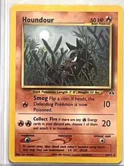 Houndour 24/75 Neo Discovery Regular Rare 2000 WOTC Pokemon TCG - Image 1