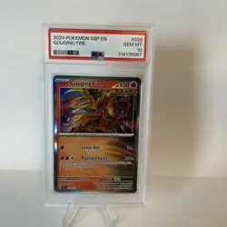 2024 POKEMON SSP EN #38 GOUGING FIRE PSA 10 SURGING SPARKS POP 10 - Image 1