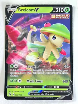 Breloom V 006/264 Ultra Rare Fusion Strike Pokemon TCG Pack Fresh - Near Mint NM - Image 1