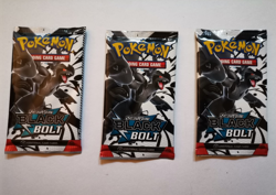 3X Pokemon TCG Black Bolt 10.5 Booster Packs New Sealed In Hand Genuine - Image 1