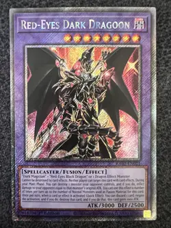 Yugioh Red-Eyes Dark Dragoon RA02-EN021 Platinum Secret Rare 1st Edition NM - Image 1