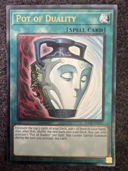 Yugioh Pot of Duality RA02-EN057 Prismatic Ultimate Rare 1st Edition NM - Image 1