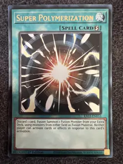Yugioh Super Polymerization RA03-EN053 Prismatic Ultimate Rare 1st Edition NM - Image 1