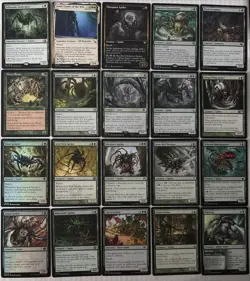 MTG Lot of 24 Spider Creature Cards w/Mythic, Rares, & Foils - Green Spiders EDH - Image 1