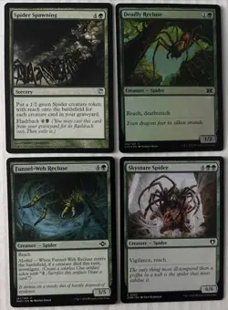 MTG Lot of 24 Spider Creature Cards w/Mythic, Rares, & Foils - Green Spiders EDH - Image 2