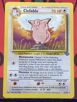 Clefable 17/64 Jungle Set Rare Regular 1999 WOTC Pokemon TCG MP - Image 3