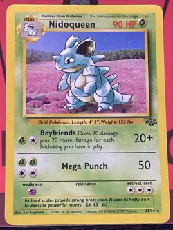 Nidoqueen 23/64 Jungle Regular Rare 1999 WOTC Pokemon TCG VLP - Image 3