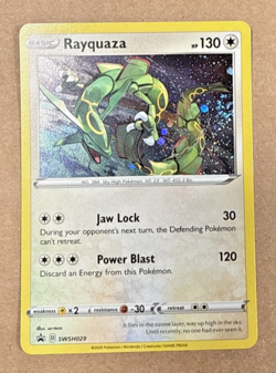 Pokemon Rayquaza SWSH029 Holo Rare Black Star Promo Crown Zenith Near Mint - Image 1