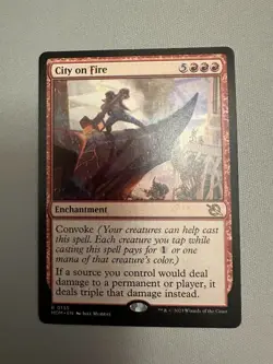 MTG Magic the Gathering City on Fire (135/548) March of the Machine NM - Image 1