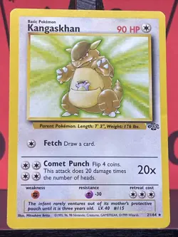 Kangaskhan 21/64 Jungle Set Rare Regular 1999 WOTC Pokemon TCG MP - Image 3