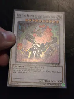 Yu-Gi-Oh! SUPER RARE HOLO CARD LEO THE KEEPER OF THE SACRED TREE AP07-EN008 NM - Image 2