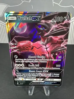 Pokemon TCG Yveltal GX 79/131 Sun & Moon Forbidden Light Holo Full Art Ultra NM - Image 1