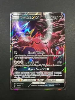 Pokemon TCG Yveltal GX 79/131 Sun & Moon Forbidden Light Holo Full Art Ultra NM - Image 3
