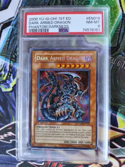 Yu-Gi-Oh! PSA 8 Dark Armed Dragon 1st Edition secret rare PTDN-EN019 - Image 1