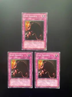 Yugioh Just Desserts SDJ-042 Common 1st Edition MP/HP X3 - Image 1