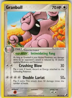 Pokemon TCG Granbull 39/115 Unseen Forces Uncommon card Normal HP - Image 1