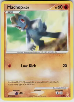 Pokemon TCG Machop 5/11 DP Trainer Kit: Manaphy & Lucario Common card Normal HP - Image 1