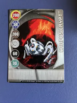 Bakugan Series 8 - “Carpus Crypt” - 4/48ah Silver Gate Magnetic Metallic Card - Image 1