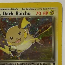Pokemon TCG English Card Legendary Collection Dark Raichu 7/110 Holo Rare MP - Image 4