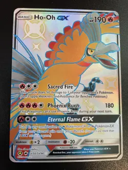 2019 Pokemon Hidden Fates Ho-Oh GX SV50/SV94 Full Art Ultra Rare Card NM-MT - Image 1