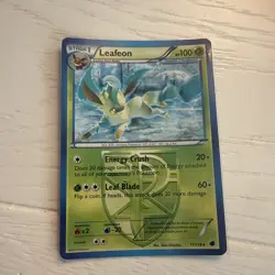 Pokemon Card Leafeon 11/116 Plasma Freeze Cracked Ice Holo Rare - Image 1