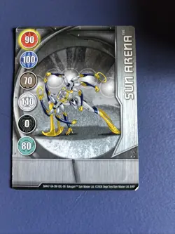Bakugan SUN ARENA Metal Gate Card SILVER 2008 BA447-GA-SM-GBL-08 8/48i - Image 1