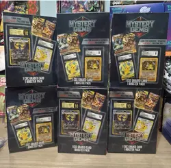 One Box 2025 Pokemon Mystery Gems Box - 1 CGC Graded Card & 1 Booster Pack - - Image 1