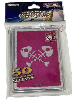Gold Pride Carrie's Crew Card Sleeves Pink Lot 8 Pks 400 YuGiOh Fish Bones NEW - Image 3