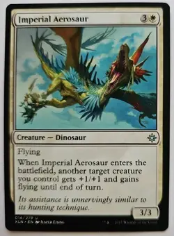 MTG Magic The Gathering Card Imperial AerosaurCreature Dinosaur White Ixalan - Image 1