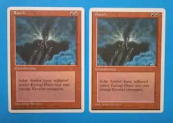 Magic MTG 4th Edition Foreign White Border German RAUCH x 2 (SMOKE) LP/EX R 1995 - Image 1