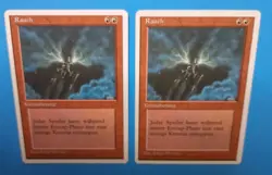 Magic MTG 4th Edition Foreign White Border German RAUCH x 2 (SMOKE) LP/EX R 1995 - Image 3