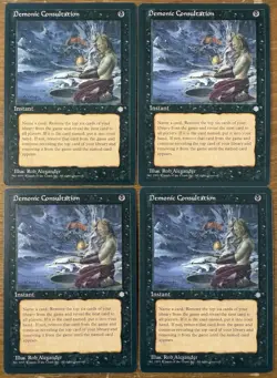 Vintage 1995 Demonic Consultation X4 - MTG Ice Age - NM NP Magic The Gathering - Image 1