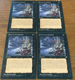 Vintage 1995 Demonic Consultation X4 - MTG Ice Age - NM NP Magic The Gathering - Image 2